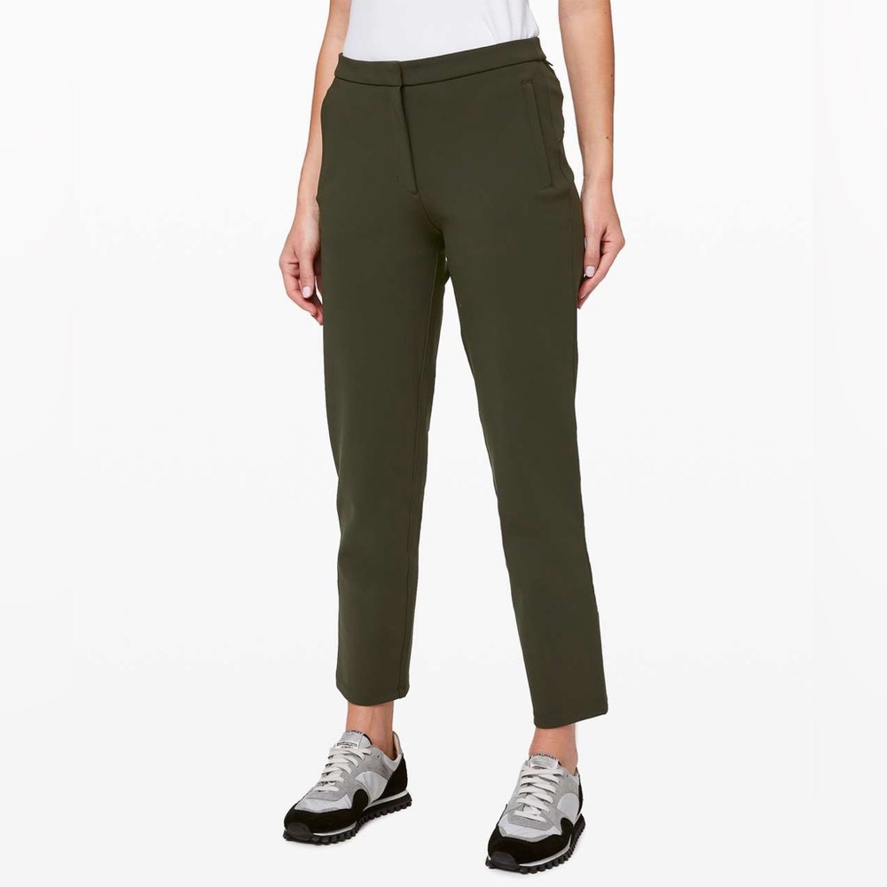 NWOT Lululemon Size 2 On The Move Pant 28" - Dark Olive
